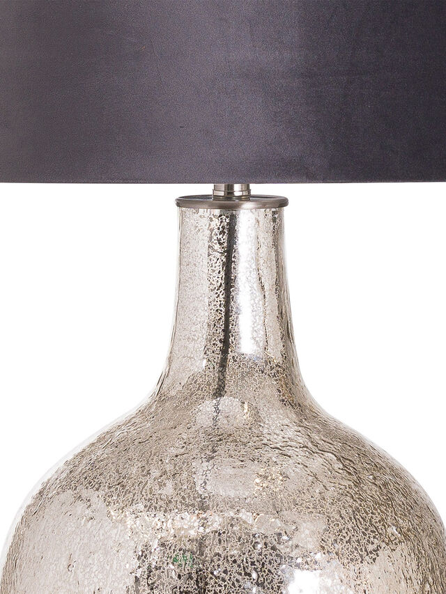 Harmony Table Lamp With Grey Velvet Shade