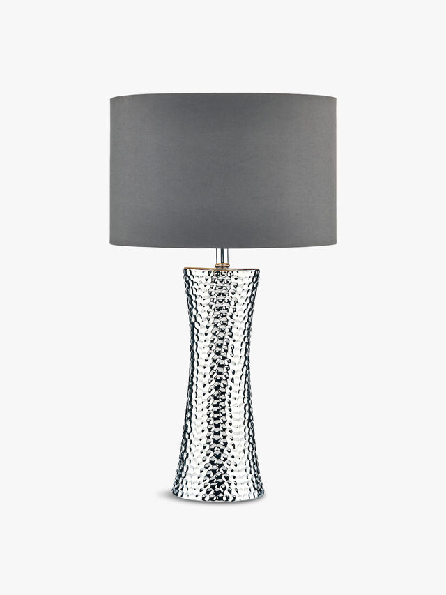 Bokara Table Lamp Silver Shade