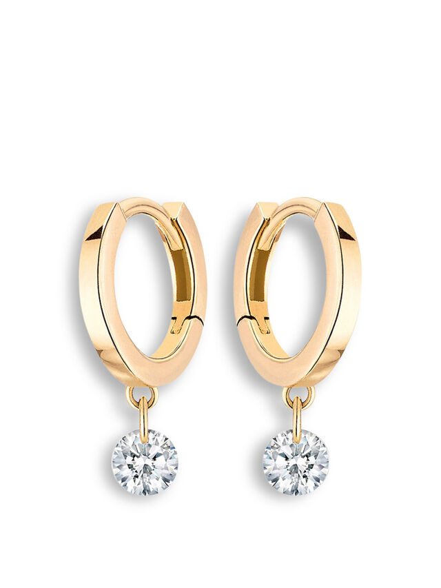 Brilliant Diamond 18KT Hoop Earrings