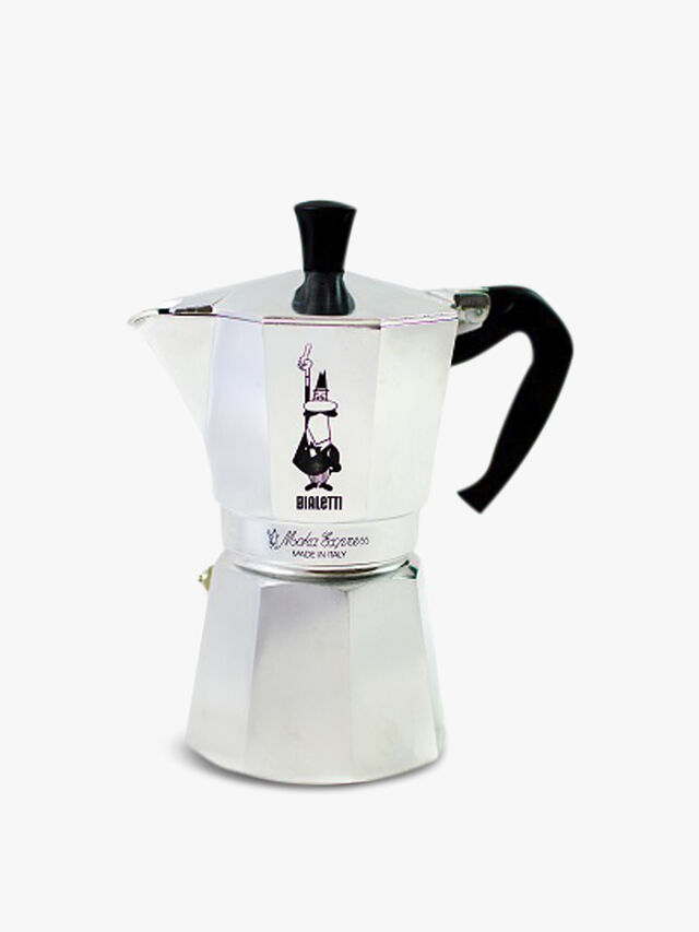 Moka Express Aluminium Stovetop Coffee Maker (6 Cup)