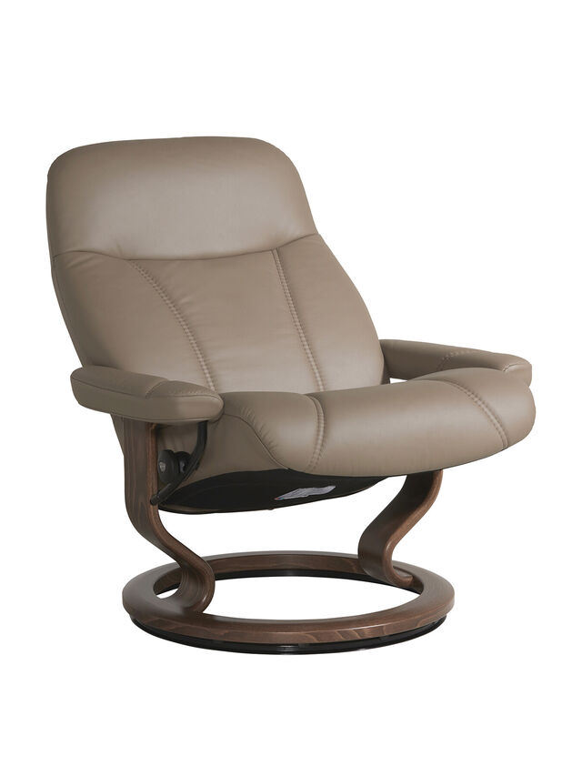 Consul Large Classic Chair And Footstool, Mole