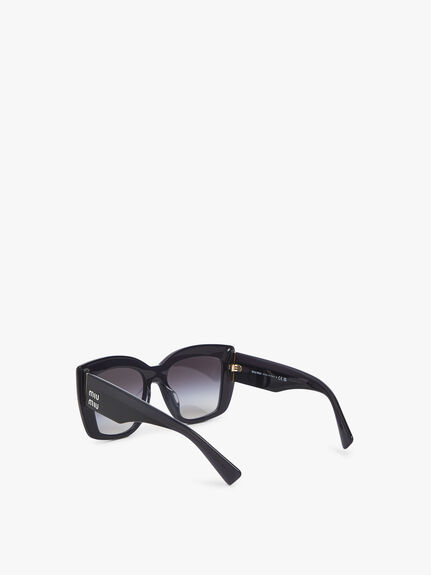 MU 04WS Oversized Square Acetate Sunglasses