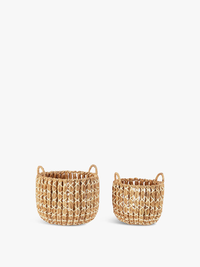 Hyacinth Baskets Set of 2