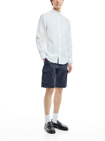 Relaxed Twill Cargo Shorts