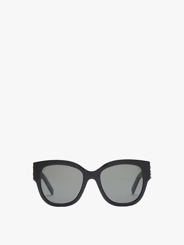Oversized Acetate YSL Logo Sunglasses