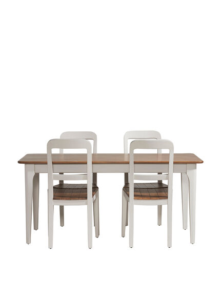 Mara Small Wood 165Cm Dining Table And 5 Side Chairs