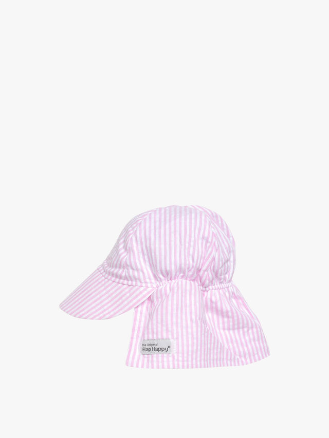 Striped Flap Hat