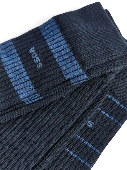 Three-Pack Of Regular-Length Socks In Stretch Fabric