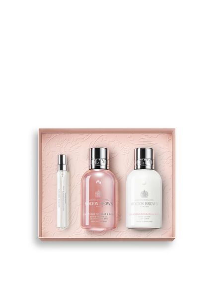 Delicious Rhubarb and Rose Travel Gift Set