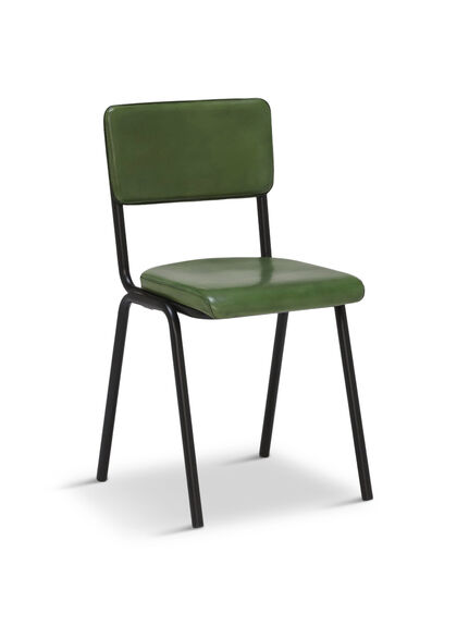 Twyford Green Leather Dining Chair