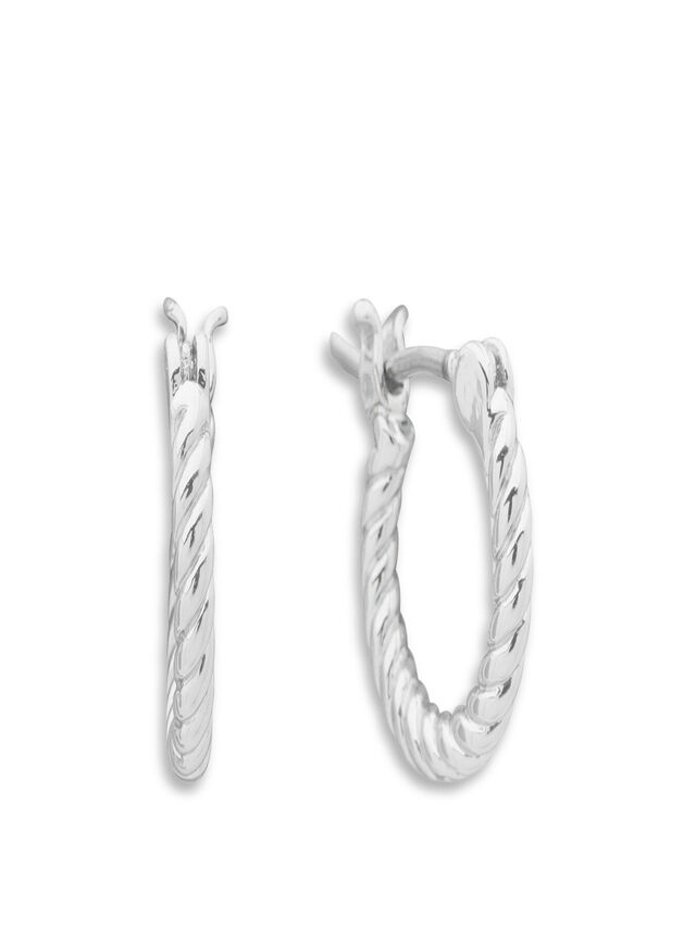 Lauren Ralph Lauren Silver Rope Huggie Earring