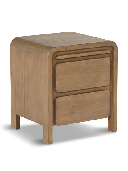 Tosca Reclaimed Wood 2 Drawer Bedside Cabinet