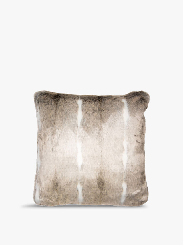 Faux Fur Stripe Cushion 50cm