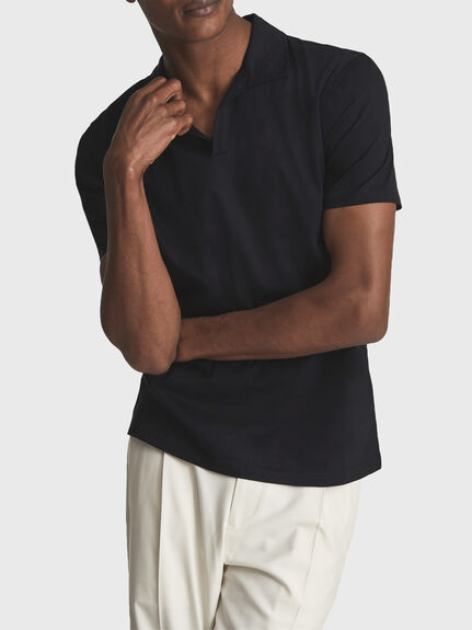 Jaxx  Mercerised Open Collar Polo T-Shirt