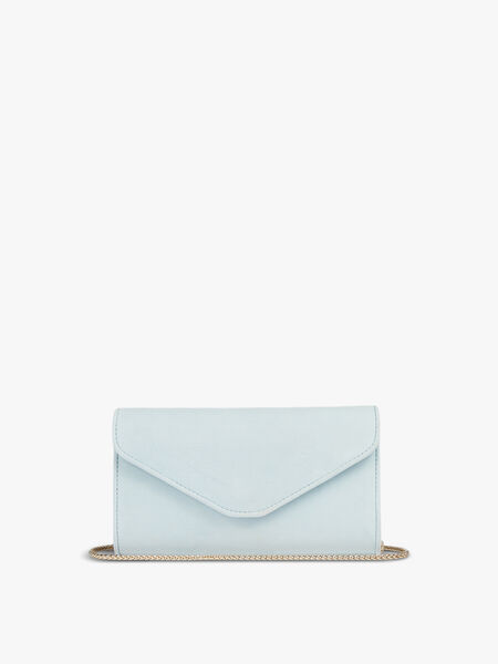 Grainy Pu Envelope Clutch Bag And Chain