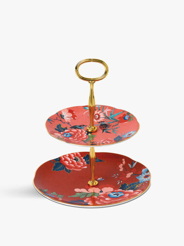 Peaonia Blush 2 Tier Cake Stand