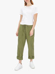 Misty Cropped Trousers - Moss
