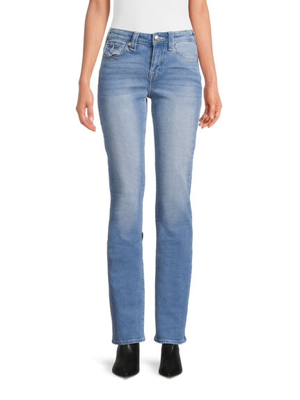 Billie Mid Rise Straight Flap Jeans