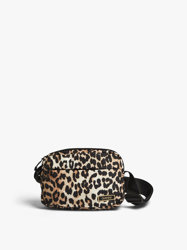 Small Leopard Recycled Festival Crossbody Bag