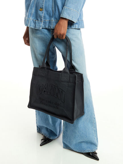 Large Easy Shopper Tote Bag Black