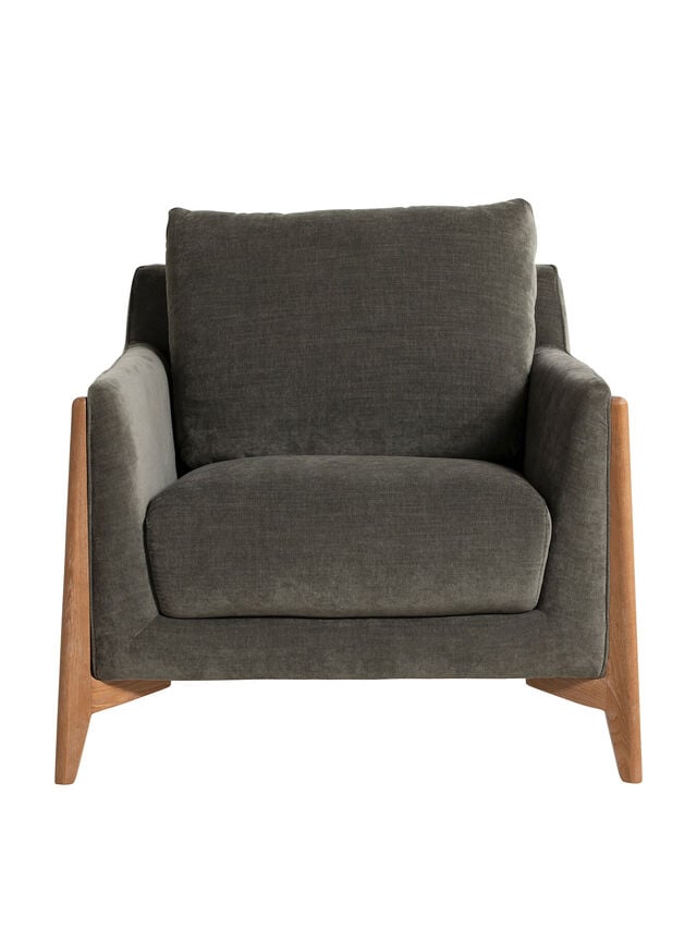 Miles Grey Fabric Armchair