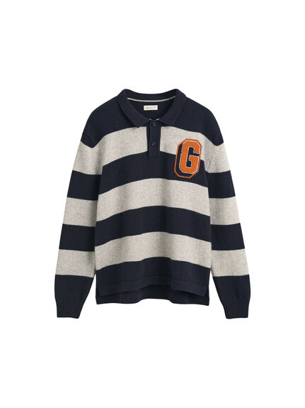 Striped Knitted Rugger