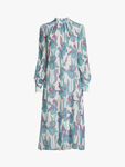 Long sleeve Silk Midi Dress