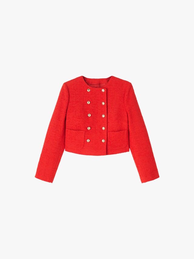 Saskia Red Tweed Jacket