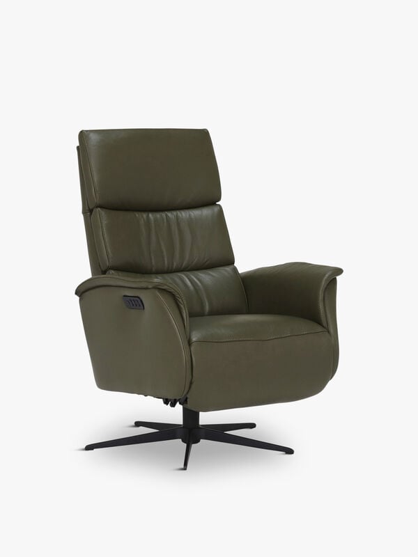 Vern Large Electric Recliner Chair, Hunter Green