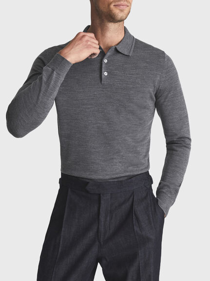Trafford Merino Wool Polo Shirt