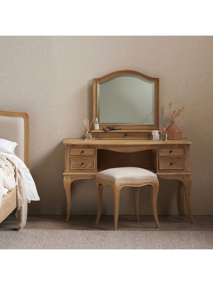 Cecile Light Wood French Style Dressing Table