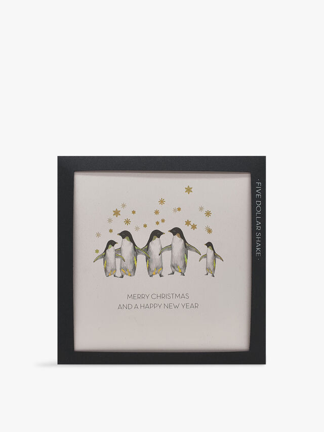 Merry Christmas and a Happy New Year Penguins Pack of 6