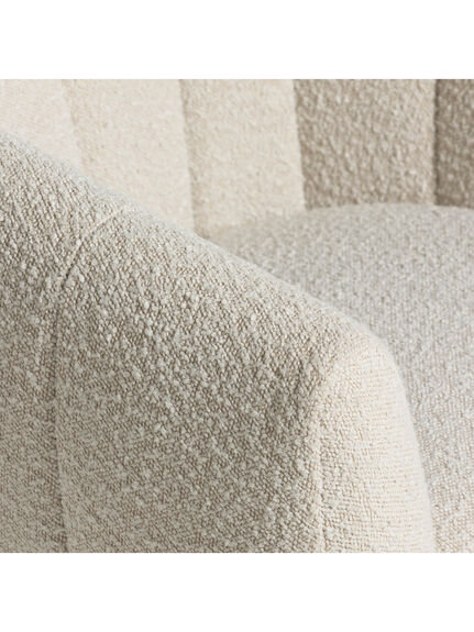 Fontana White Fabric 1 Seater Armchair