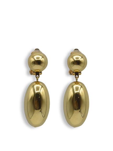 Roma Gold Drop Clip Earrings