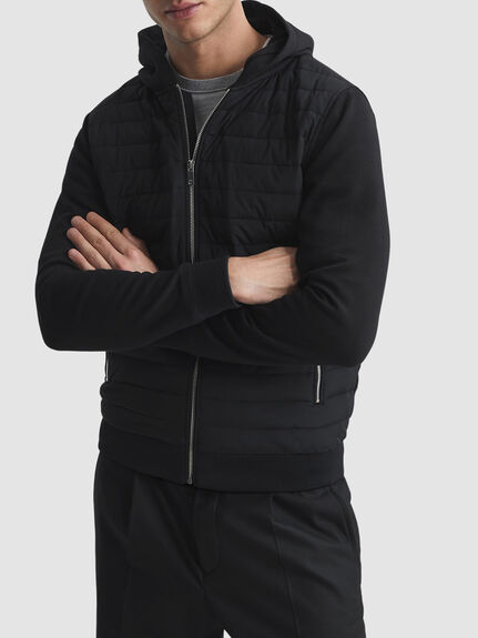 Taylor Hybrid Zip Quilted Hooded Jacket