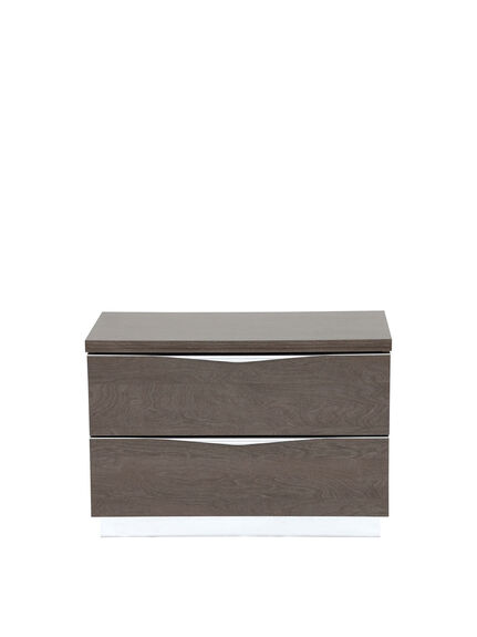 Lutyen Large Bedside Table, Grey and Taupe
