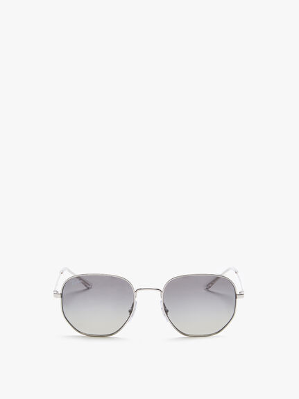 Angular Round Metal Sunglasses