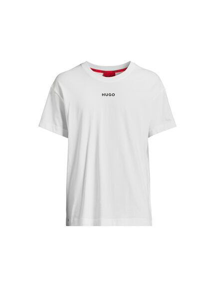 Stretch-Cotton Jersey Pyjama T-Shirt With Black Logo