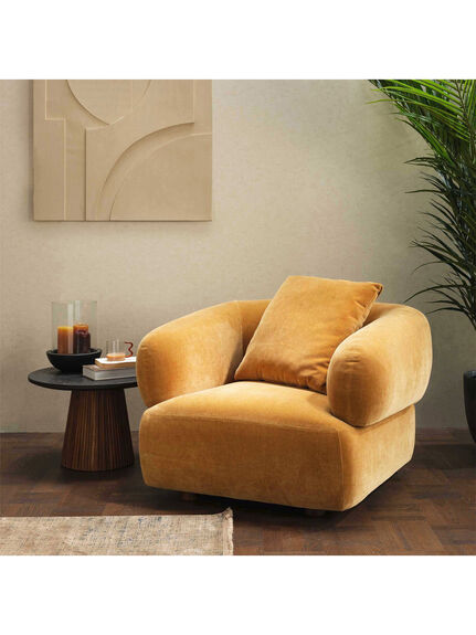 Blume Brown Fabric Armchair