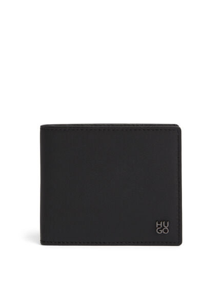 Leather Card Holder With Stacked Logo