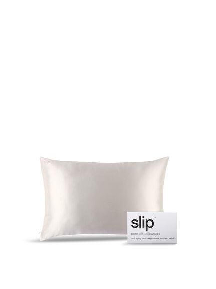 slip pure silk queen pillowcase - black