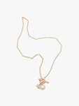 Twisted Bar LRL Pearl Pendant Necklace