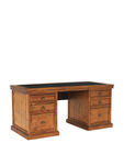 Villiers Reclaimed Wood Large Pedestal Desk