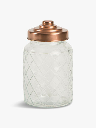 Medium Lattice Glass Jar