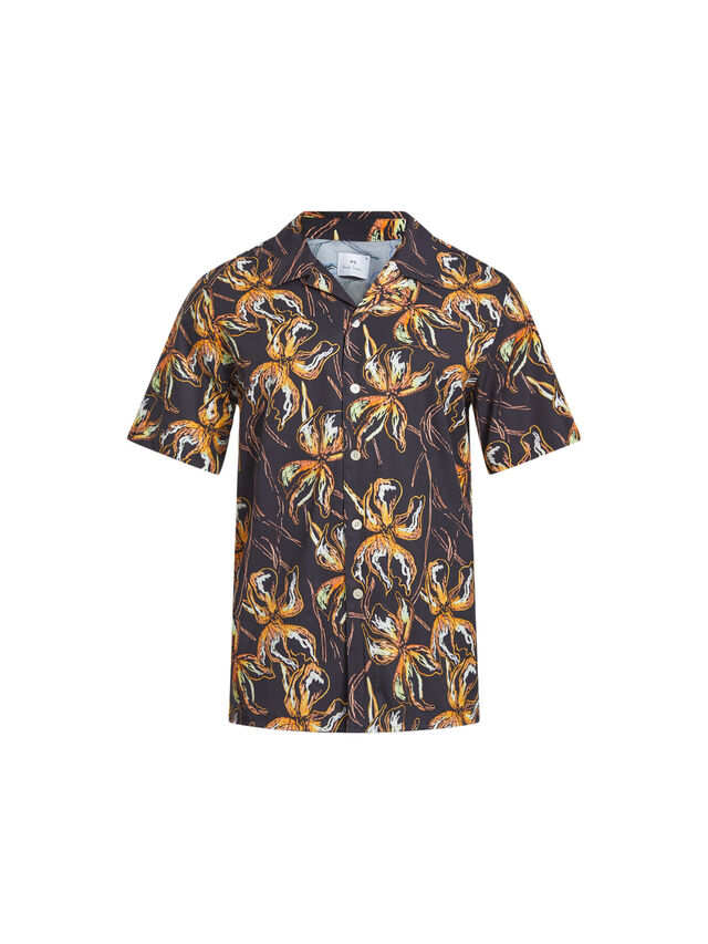 Digital Floral Short Sleeve Shirt
