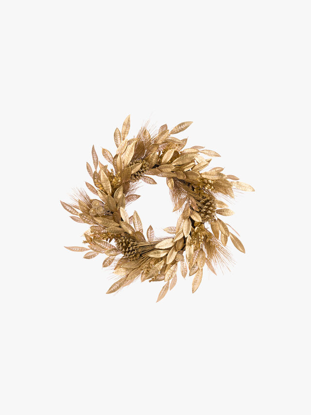 Metallic Cone Wreath 60cm