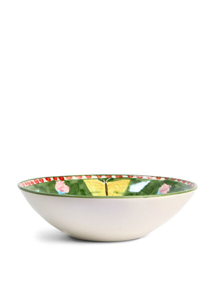 Materia Decorated Butterfly Salad Bowl