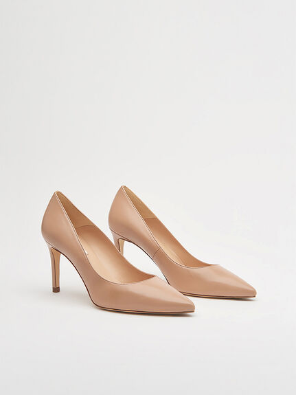 Floret Beige Nappa Leather Closed Courts
