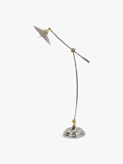 Haku Brass and Steel Adjustable Floor Lamp