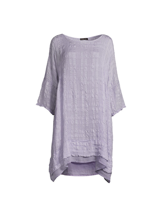 Flared Lavender Silk Cotton Tunic